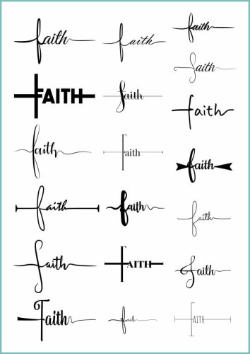 Tatuaże tymczasowe faith krzyż