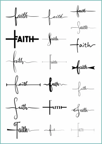 Tatuaże tymczasowe faith krzyż
