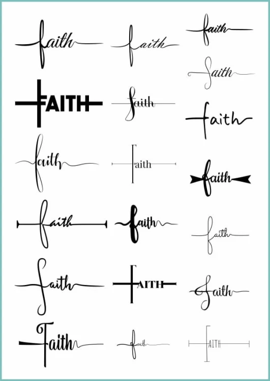 Tatuaże tymczasowe faith krzyż