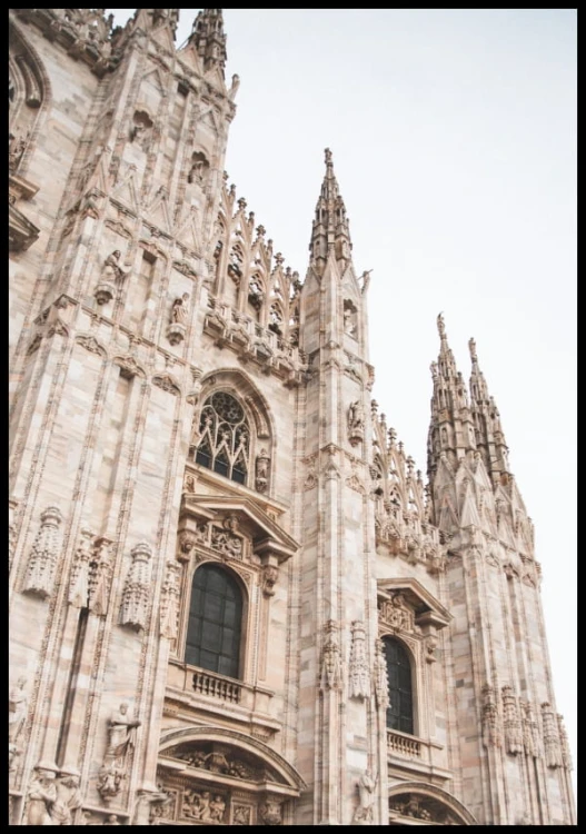 Plakat zdjęcie katedry we włoskim Mediolanie