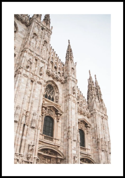 Plakat duomo Milano z białym marginesem