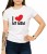 Biała damska koszulka I love my mom 02