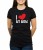 Czarna damska koszulka I love my mom 02