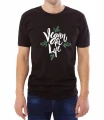 Czarna męska koszulka vegan for life