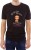 Czarna męska koszulka na górze róże