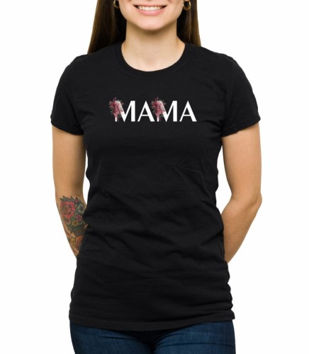 Czarna koszulka mama 01