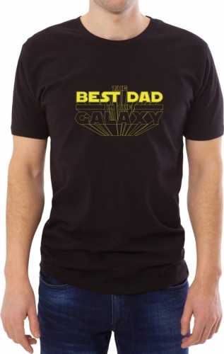 Czarna koszulka the best dad in the galaxy