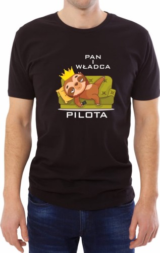 Czarna koszulka pan i władca pilota
