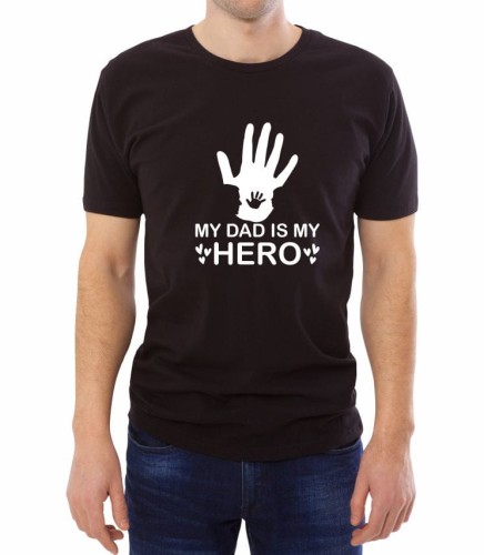 Czarna koszulka my dad is my hero