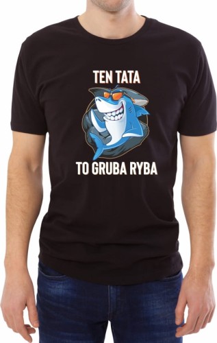Czarna koszulka gruba ryba