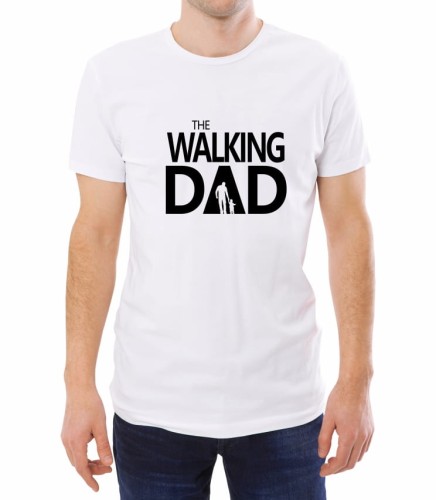Biała koszulka the walking dad 01