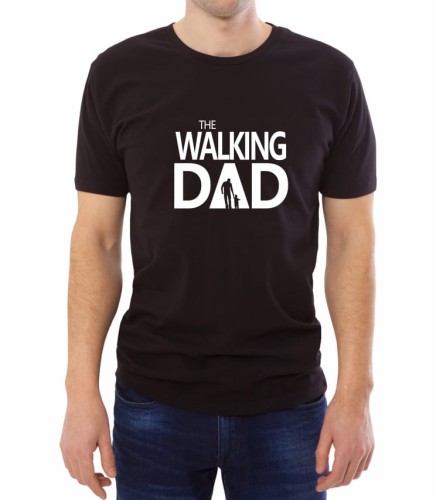 Czarna koszulka the walking dad 01
