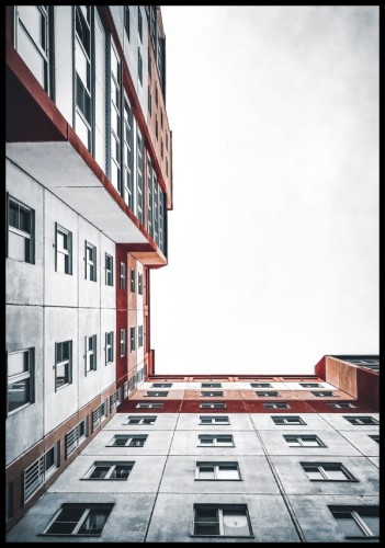 Plakat ze zdjęciem blokowiska