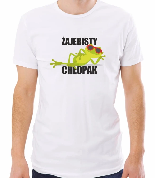Biała koszulka żajebisty chłopak