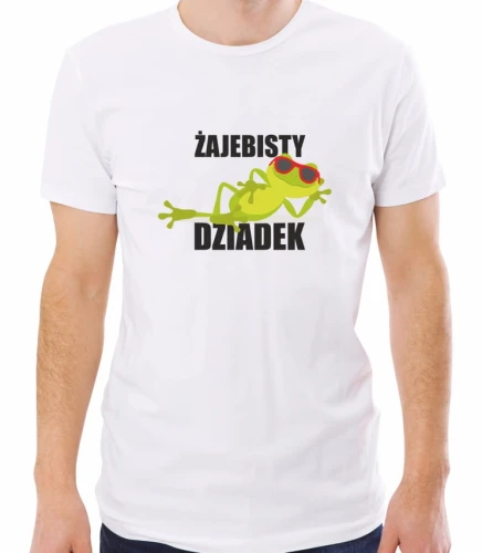 Biała koszulka żajebisty dziadek