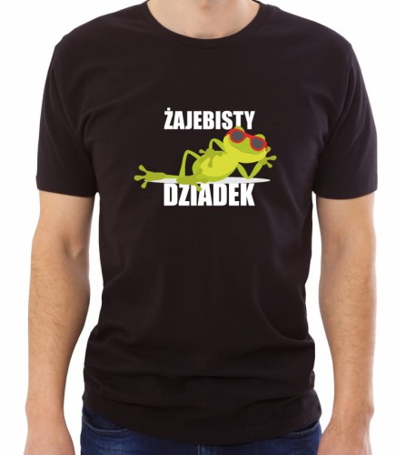 Czarna koszulka żajebisty dziadek