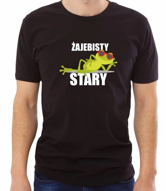 Czarna koszulka żajebisty stary