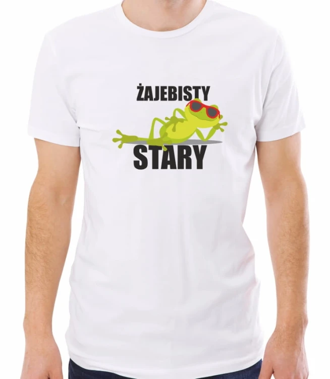 Biała koszulka żajebisty stary