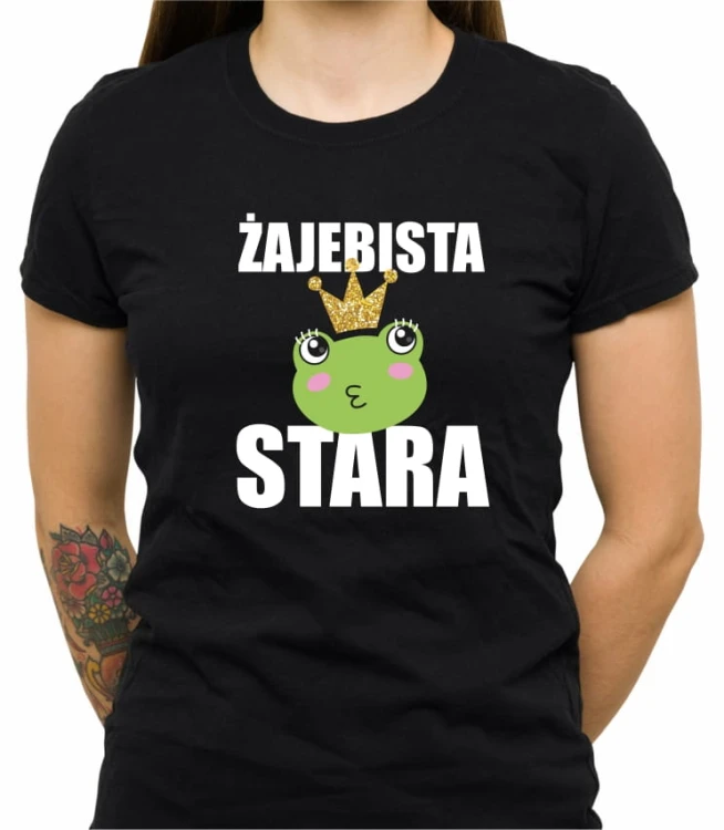 Czarna koszulka żajebista stara