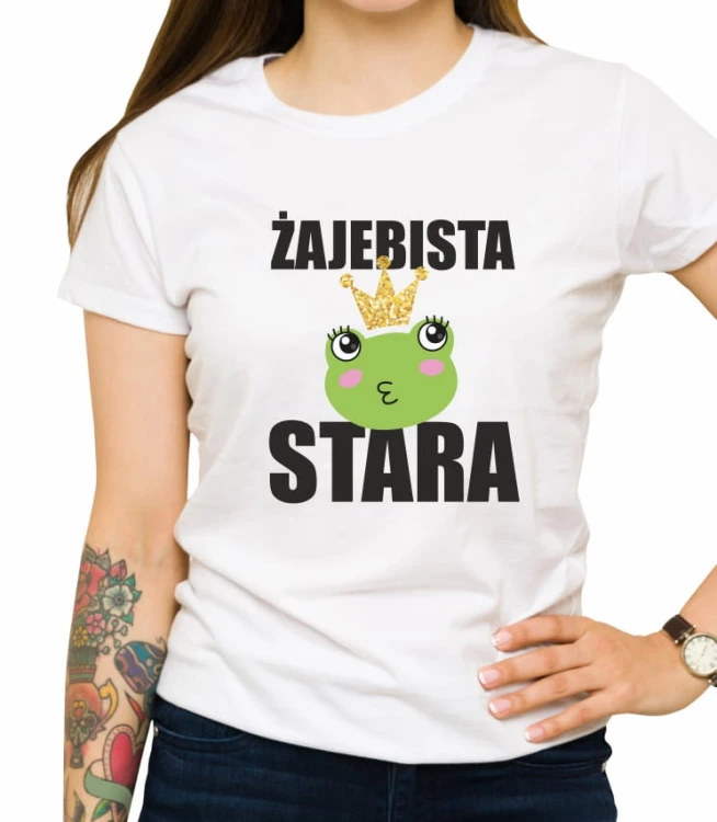Biała koszulka żajebista stara