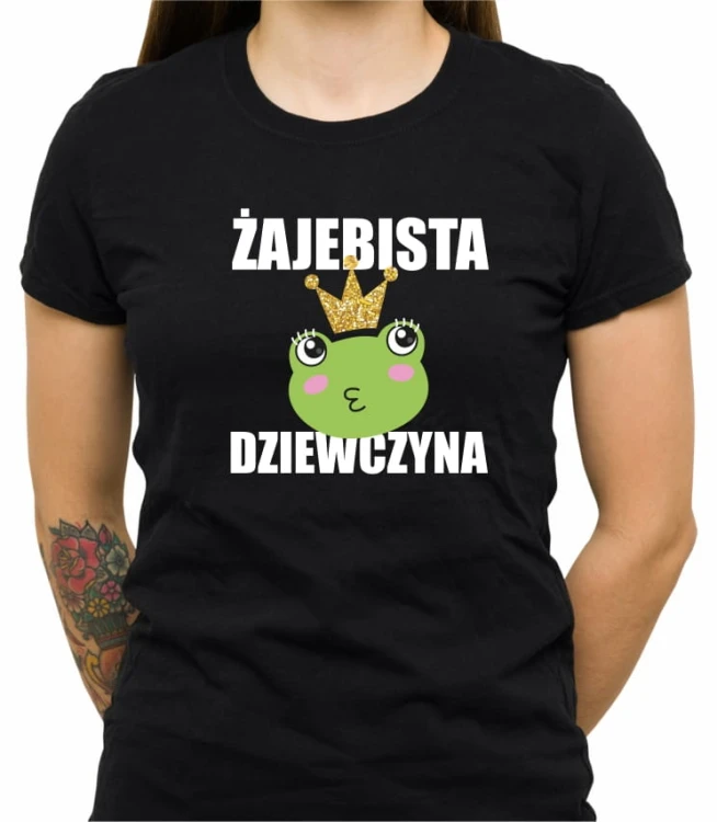 Czarna koszulka żajebista dziewczyna