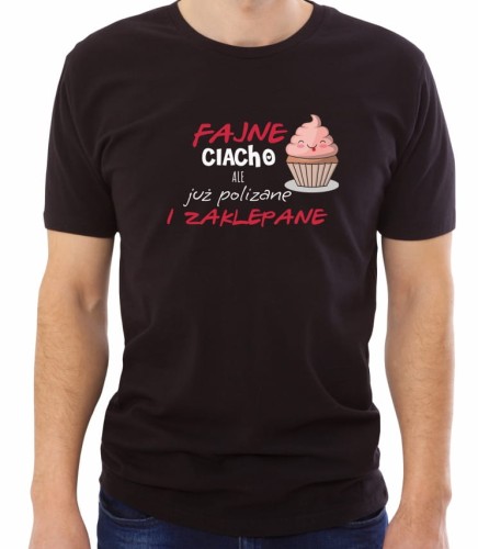 Czarna koszulka fajne ciacho