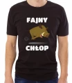 Czarna koszulka fajny chłop