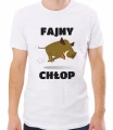 Biała koszulka fajny chłop