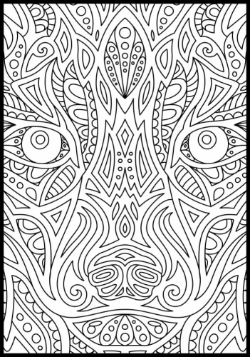 Kolorowanka oczy dzikiego wilka