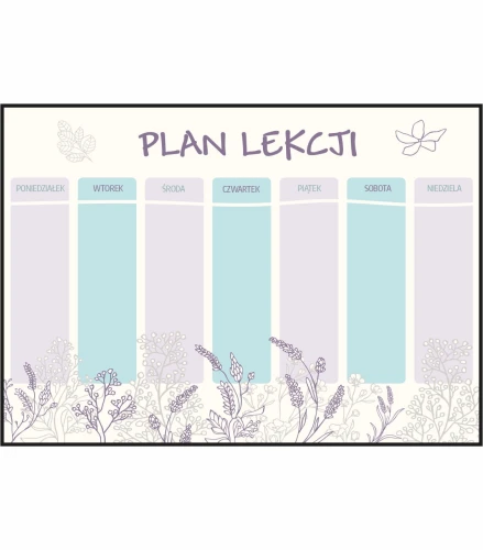 Plan lekcji kwiaty boho