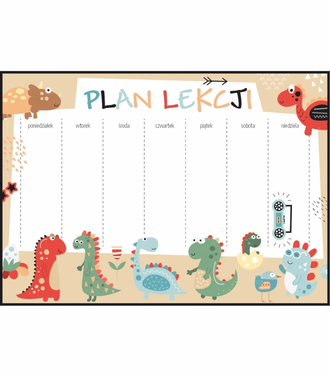 Plan lekcji tańczące dinozaury