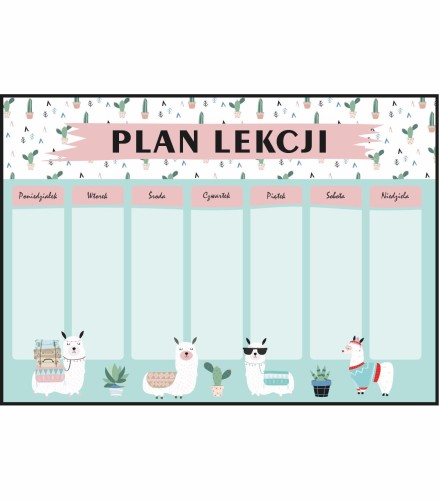 Plan lekcji lamy i kaktusy
