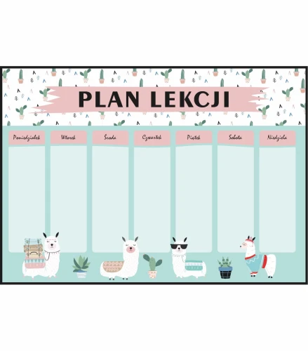 Plan lekcji lamy i kaktusy