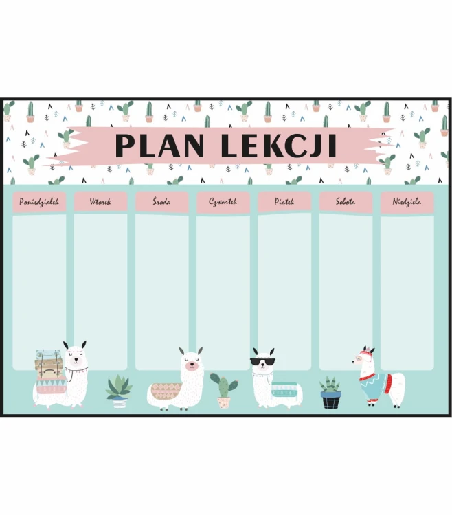 Plan lekcji lamy i kaktusy