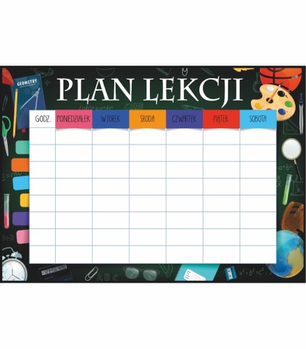 Plan lekcji przybory szkolne 01
