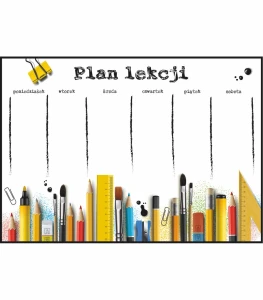 Plan lekcji przybory szkolne 02