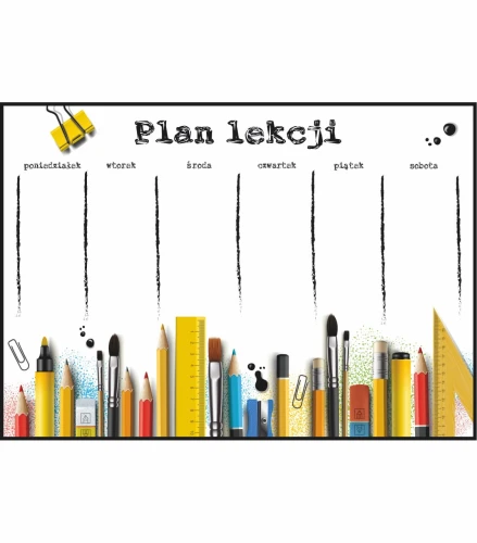 Plan lekcji przybory szkolne 02