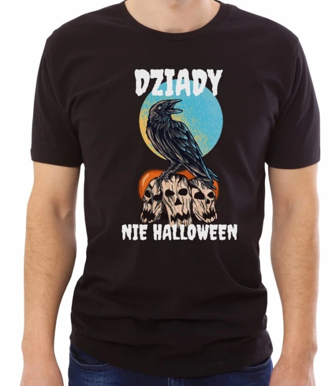 Czarna męska koszulka dziady nie Halloween