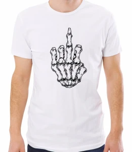 Koszulka fuck hand skeleton