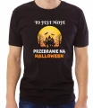 Czarna męska koszulka przebranie na Halloween