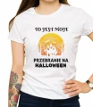 Biała damska koszulka przebranie na Halloween
