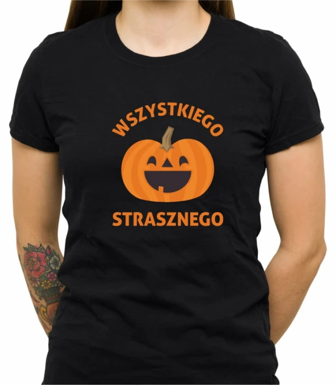 Czarna damska koszulka wszystkiego strasznego