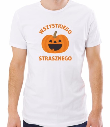 Biała męska koszulka wszystkiego strasznego