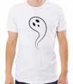 Biała męska koszulka ghost