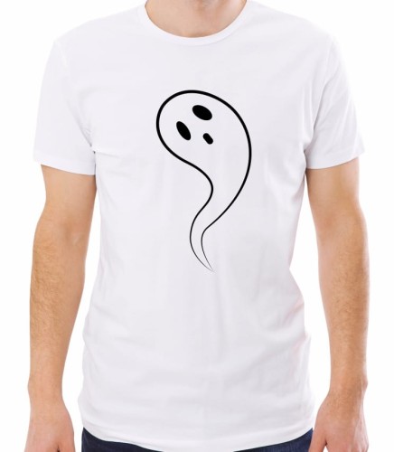 Biała męska koszulka ghost