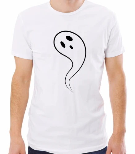 Biała męska koszulka ghost