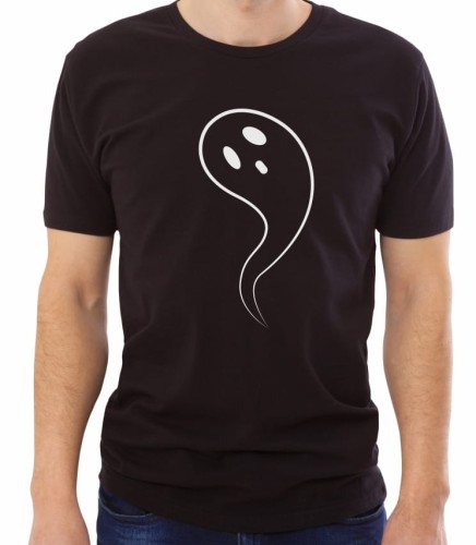 Czarna męska koszulka ghost