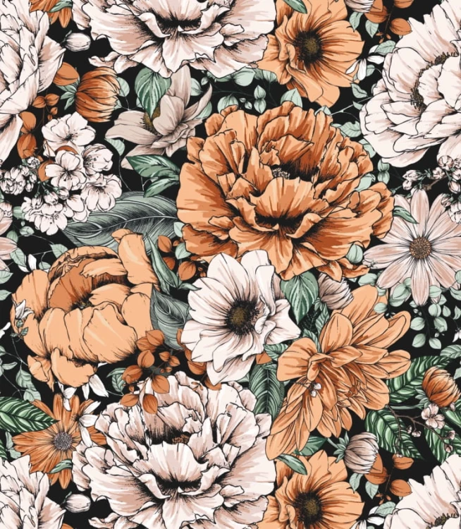 Tapeta kwiaty vintage