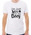 Biała męska koszulka for the boos