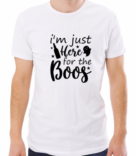 Biała męska koszulka for the boos
